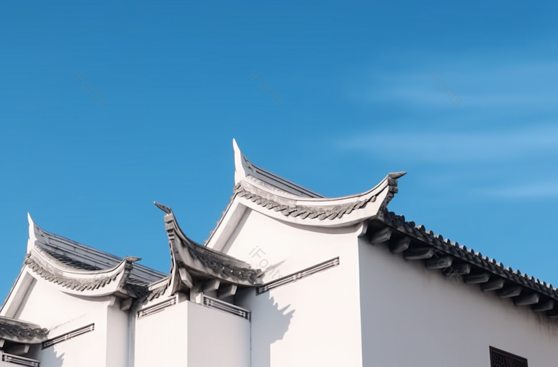 白墙黑瓦马头墙佛教建筑结合古老的中国文化遗产,高清,摄影图,摄影图片,图片大全,摄影图免费下载